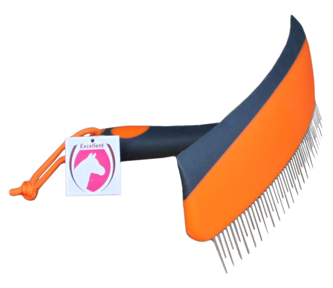 Schweißmesser und Kamm, ergonomisch, Orange/Schwarz