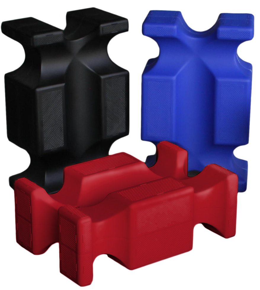 Hindernisblock Kunststoff, Rot, 63 x 39 x 23 cm, 3 kg