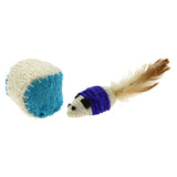 Jackson Galaxy Katzenspielzeug Set, Sisal Ball Ø 4,5 cm Maus 7 cm