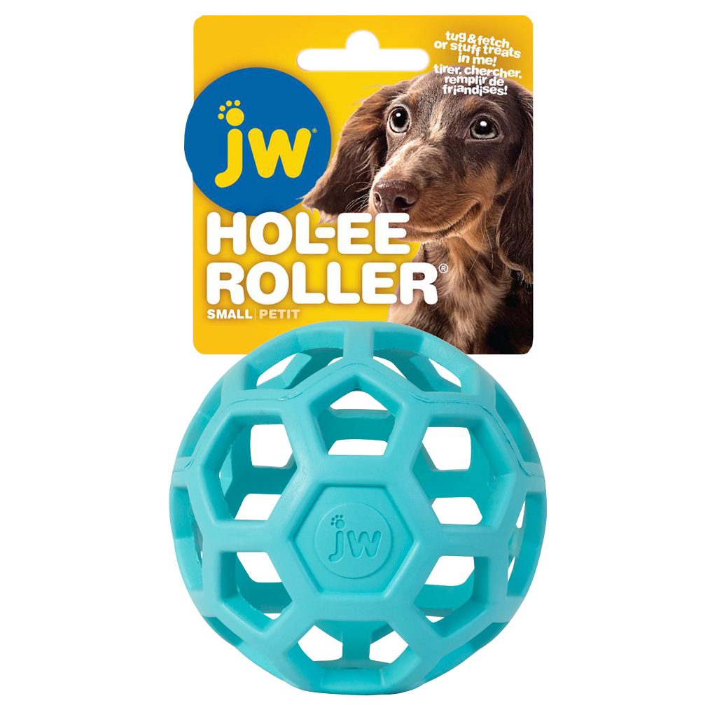JW Hundespielzeug Hol-ee Roller, L, Ø 9 cm aus Naturkautschuk