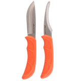 Outdoor Edge Jagdmesser Set, JaegerPair, 420J2 Edelstahl, gummierter TPR-Griff, 2 Stk