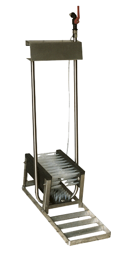 Vink Stiefelreiniger, Edelstahl, niedrig, 3 Bürsten