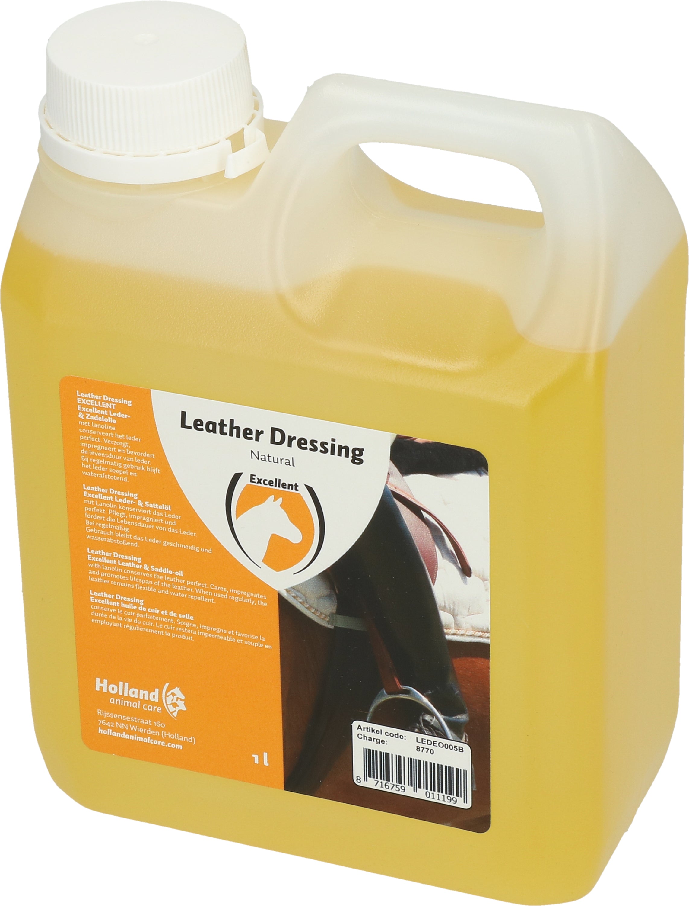 Excellent Leder- und Sattelöl, Naturell, mit Lanolin, 1 l