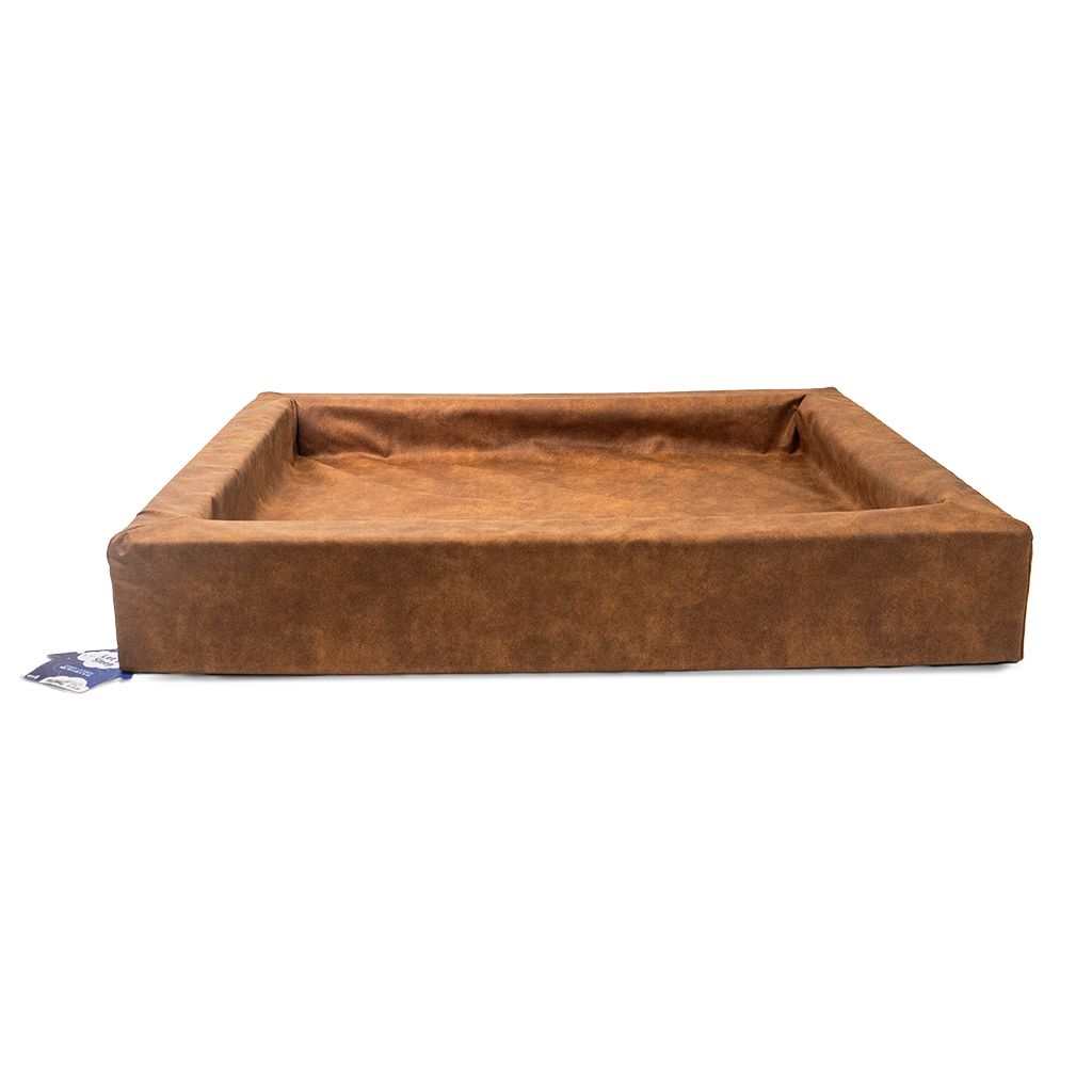 Let's Sleep Hundekorb, Comfy Cushion, L, 85 x 70 x 12 cm, Cognac