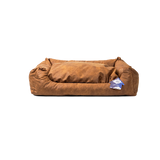 Let's Sleep Hundekorb mit Kissen, XL, 117 x 82 cm, Cognac