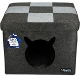 Let's sleep Katzenhöhle Pet Cube, hellgrau/dunkelgrau, 44 x 43 cm