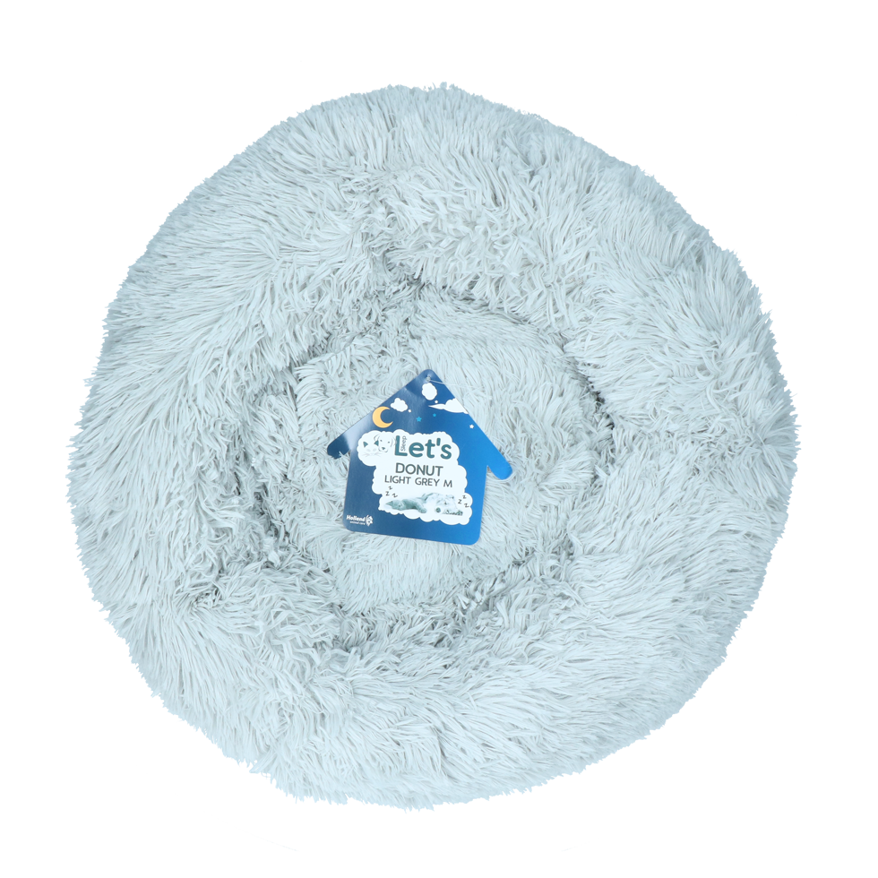 Let's Sleep Hundebett Donut hellgrau