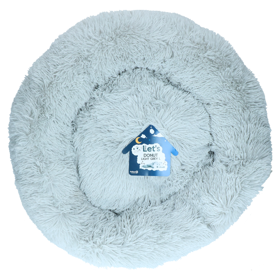 Let's Sleep Hundebett Donut hellgrau