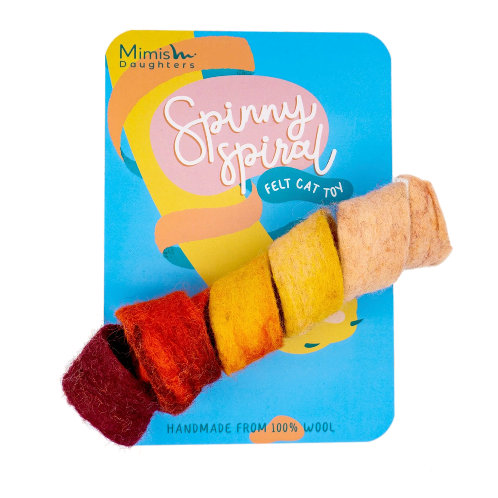 Mimis Daughters Katzenspielzeug Filzspirale, rot