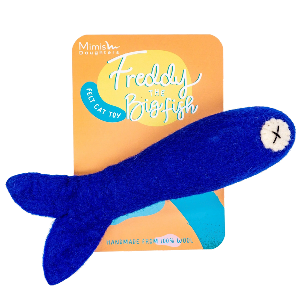Mimis Daughters Katzenspielzeug Fisch, Filzwolle, handgefertigt