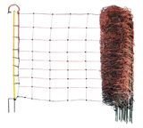 Schafzaunnetz, Excellent, 90 cm hoch, 50 m lang, Doppelspitze, Stahlpfähle, 8 x 3 Niroleiter (Ø 0,20 mm)