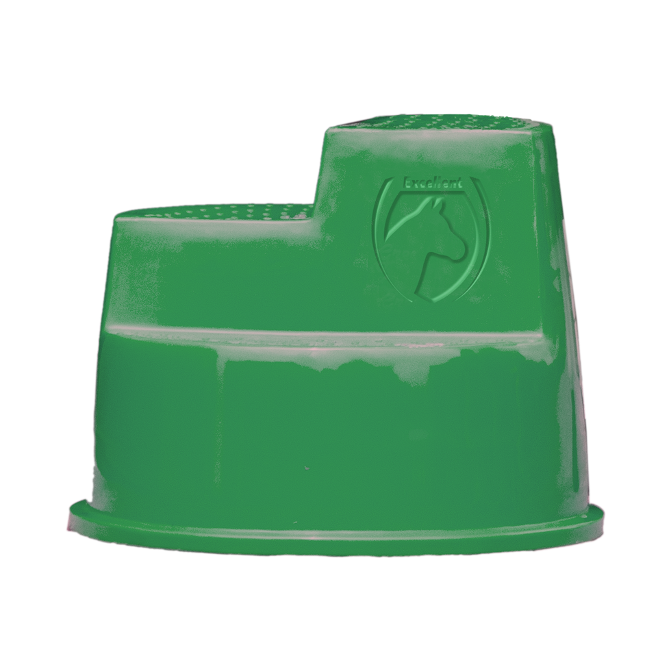Excellent Horse Aufstiegshilfe, 3 Stufen, grün, Höhe 55 cm, Ø 60 cm