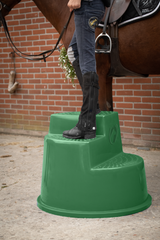 Excellent Horse Aufstiegshilfe, 3 Stufen, grün, Höhe 55 cm, Ø 60 cm