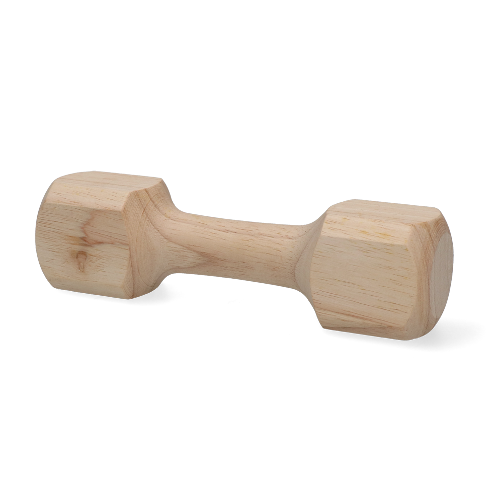 Pawise Apportierhantel Holz, Eiche, schwimmfähig, M, 20 cm