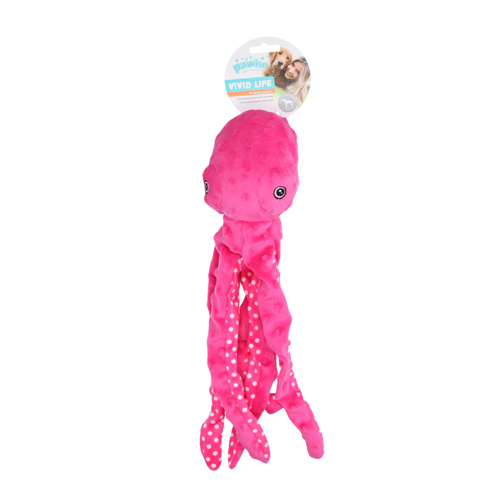 Pawise Hundespielzeug Plüsch-Oktopus Kuscheltier (zufällige Farbe)