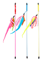 Pawise Katzenspielangel Snake, Stock 45,5 cm, Seil 70 cm, Spielzeug 19 cm