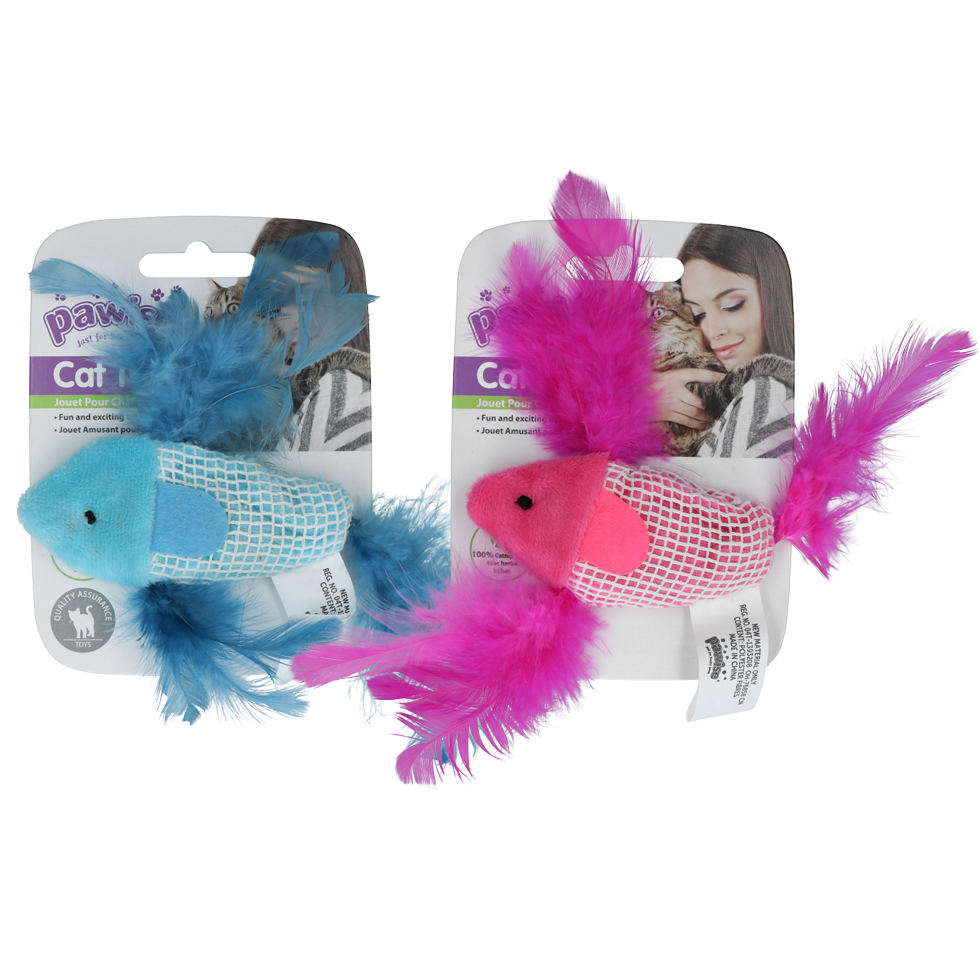 Pawise Katzenspielzeug Fisch, Plüsch, Catnip, Federn
