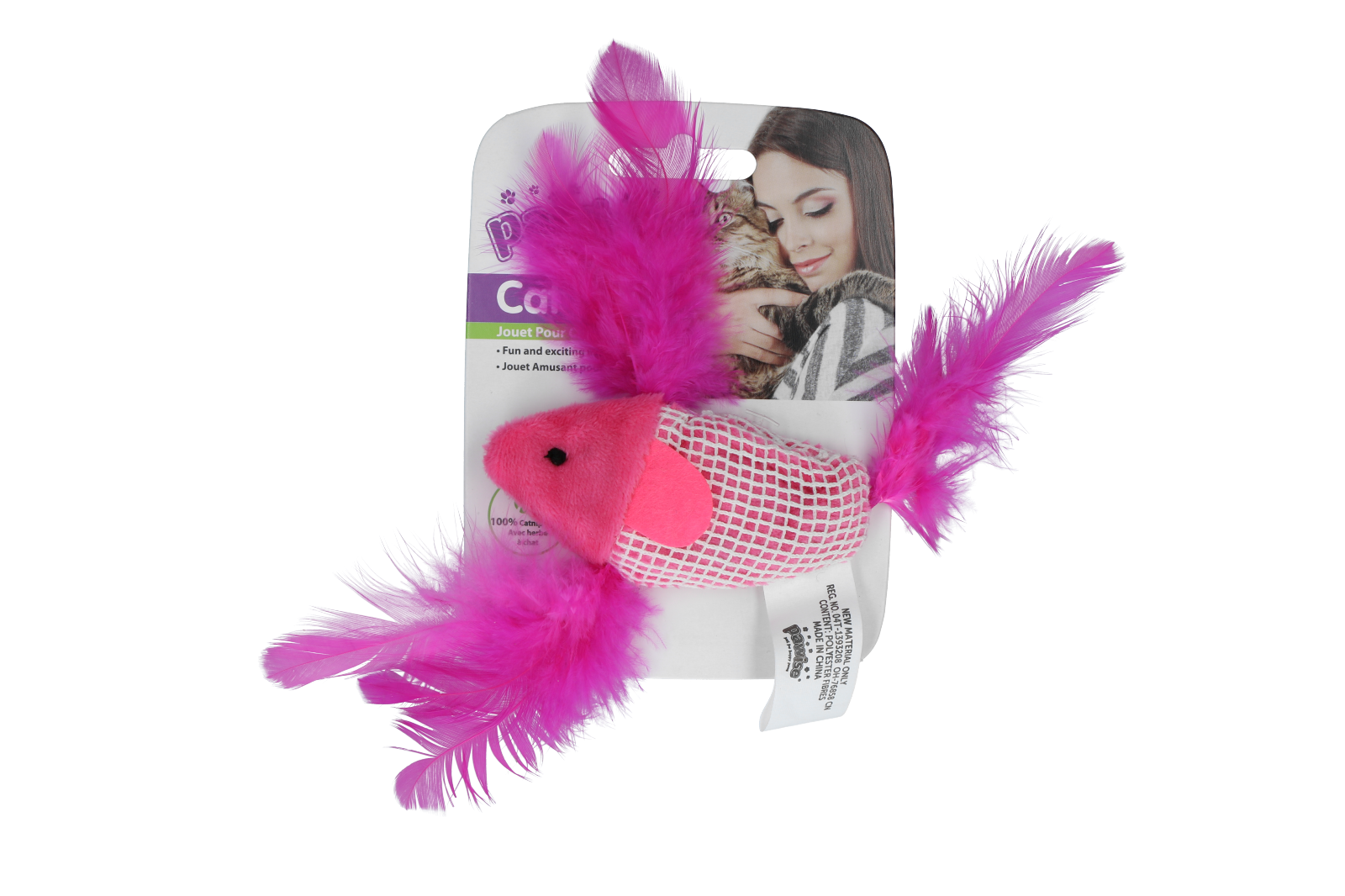 Pawise Katzenspielzeug Fisch, Plüsch, Catnip, Federn