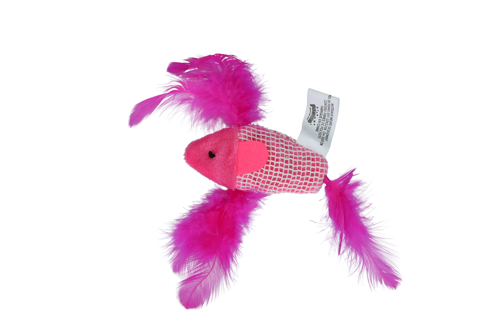 Pawise Katzenspielzeug Fisch, Plüsch, Catnip, Federn