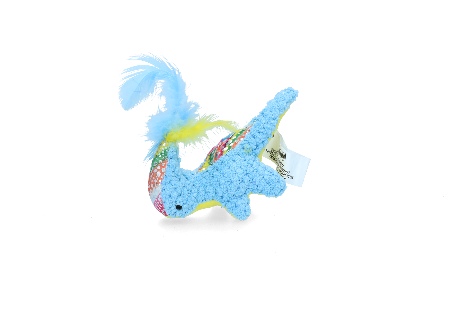 Pawise Katzenspielzeug, Dinosaurier, Plüsch, Catnip, Federn, 12 x 12 cm