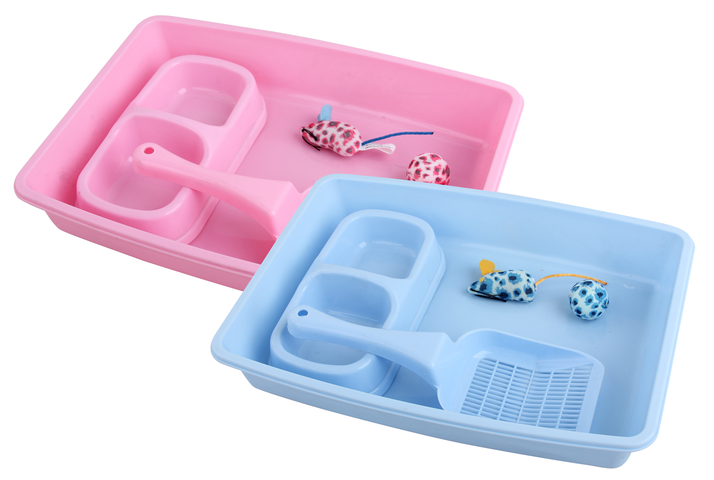Pawise Kitten Starter Set, blau, 6,5 x 27 x 36,5 cm