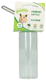 Pawise Trinkflasche, Edelstahl-Trinkrohr, 100 ml, Ø 4 cm, 16 cm, für Mäuse, Hamster, Meerschweinchen