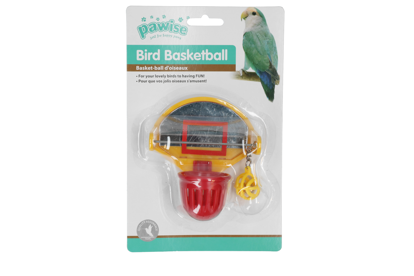 Pawise Vogelspielzeug Basketball, mit Spiegel, 10 cm