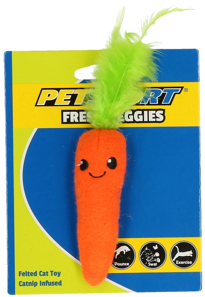 Petsport Katzenspielzeug Fresh Veggies Wurzel, Catnip, Fleece