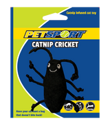 Petsport Katzenspielzeug Catnip Cricket, schwarz, 7 cm