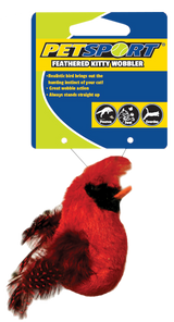 Petsport Katzen Wackelspielzeug, Feder, Rot, 8,5 cm