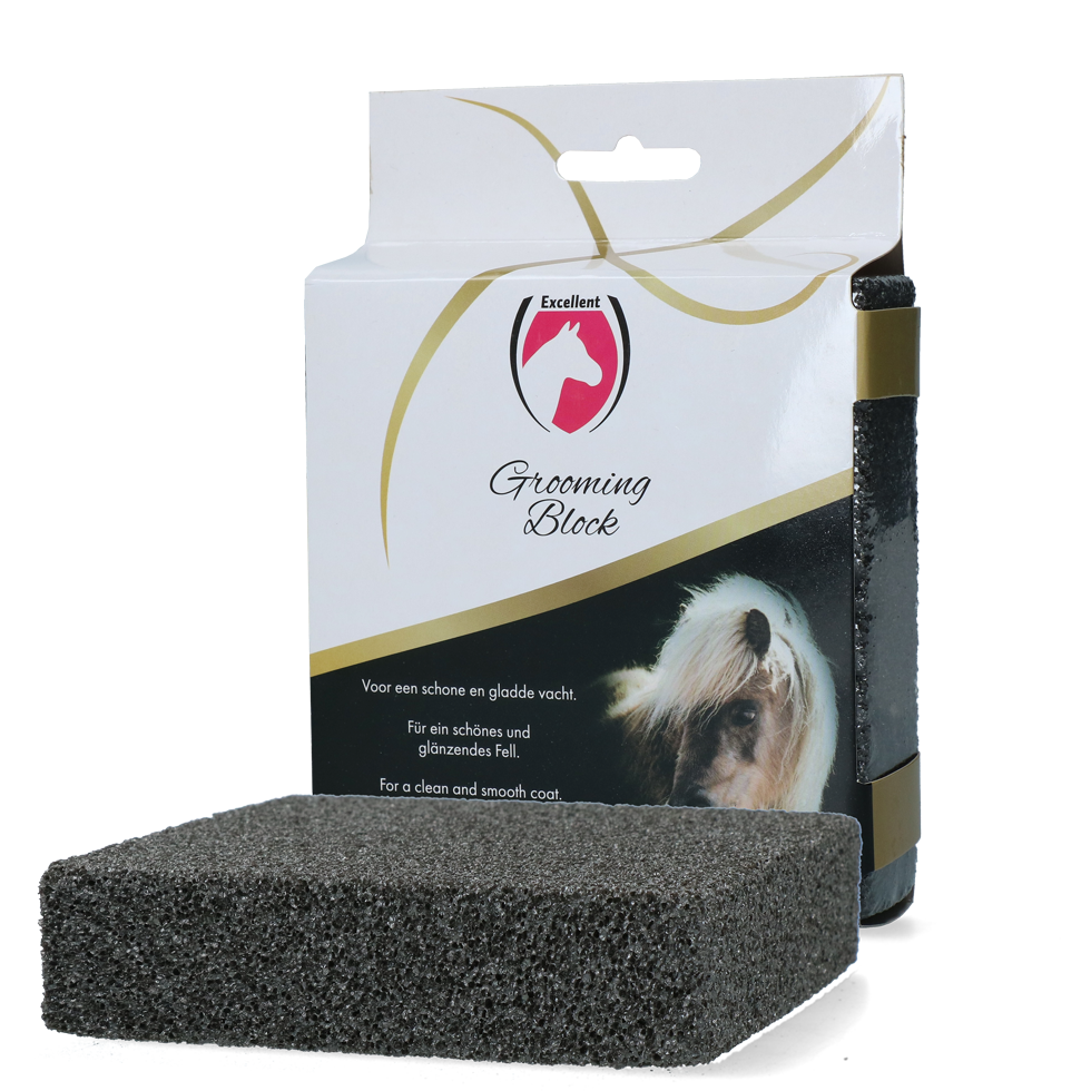 Excellent Horse Grooming Block, Pferdefell-Reinigungsstein, 12 x 12 x 3 cm