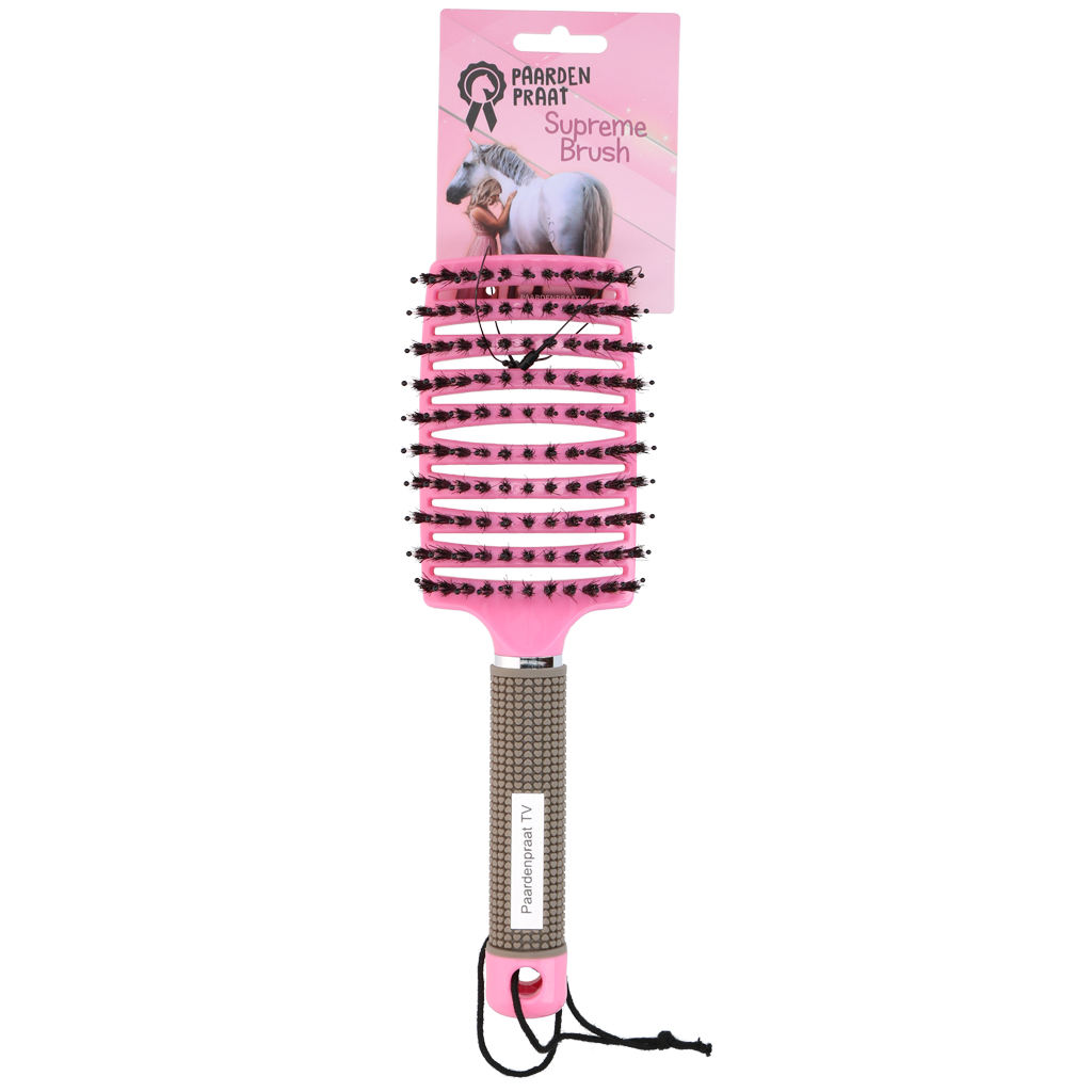 Paardenpraat TV Pferdebürste Supreme, rosa