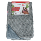 RelaxoPet Hundedecke, Mikroplüsch, grau, 65 x 95 cm
