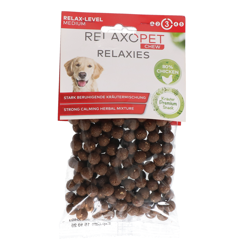 RelaxoPet Hundesnack, Huhn, Kräutermischung, entspannend, hypoallergen, 150 g