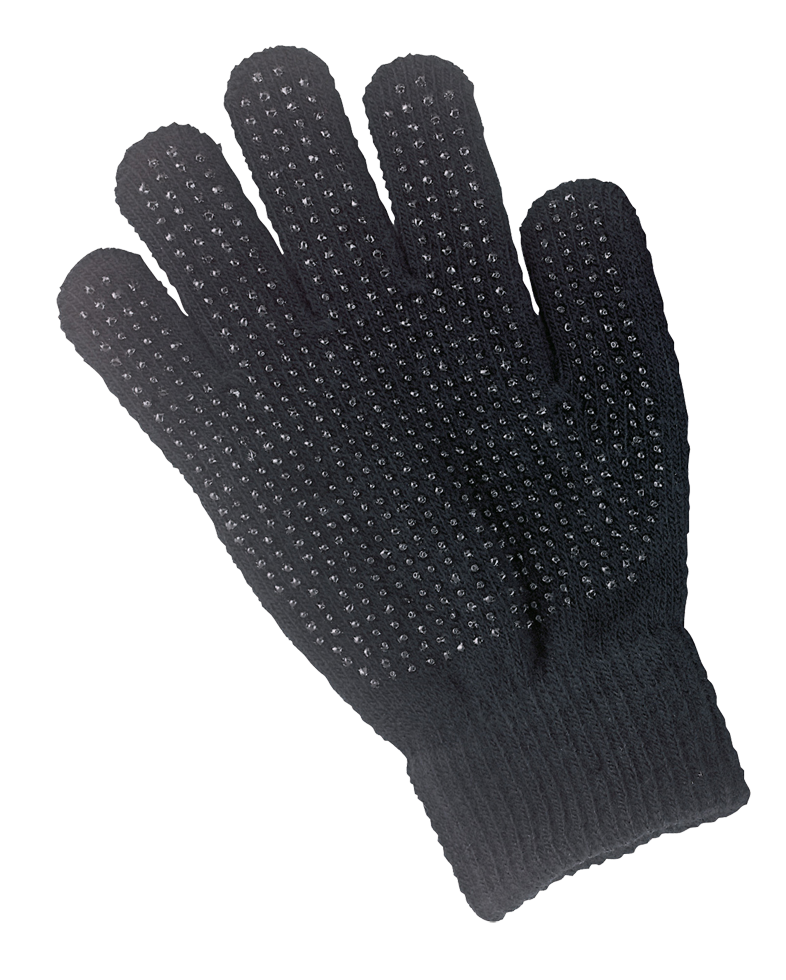 Handschuh mit Noppen, schwarz, Einheitsgröße, Erwachsene