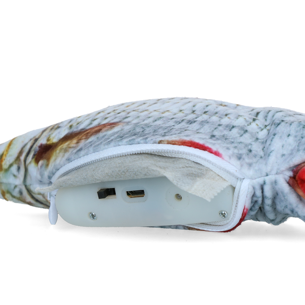 Robocat Katzenspielzeug Fisch, MADNIP-Füllung, beweglich, USB aufladbar, 30 cm