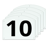 Springhindernis Nummernschild Set, Ziffern 10–15, Kunststoff, 20 x 27 cm, Vplast