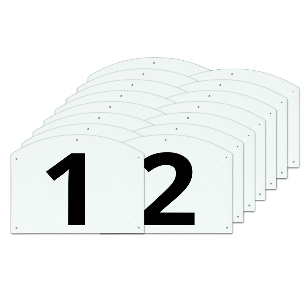 Vplast Reitplatz Kennzeichnungsset, Ziffern 1–15, 2 x A, 2 x B, 1 x C, Kunststoff, 20 x 27 cm
