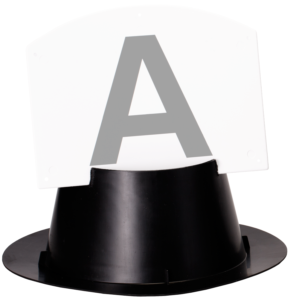 Show Jump Halter für Dressurbuchstaben und Ziffern, Ø 330 mm unten, Ø 180 mm oben, 13 cm hoch, 275 g