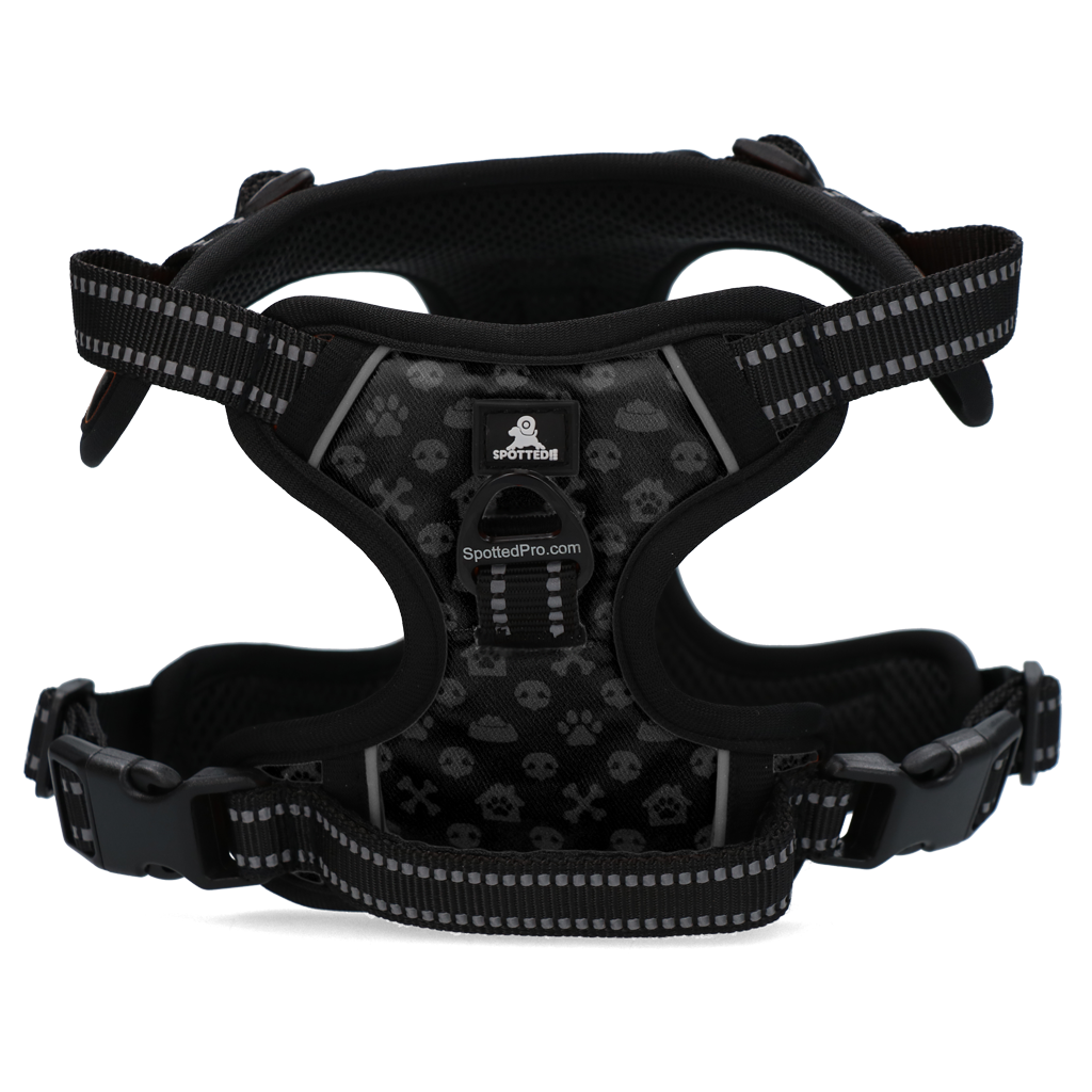 Spotted! Pro Hundegeschirr No Pull, dunkelgrau, XL, Hals 58–75 cm, Brust 72–100 cm