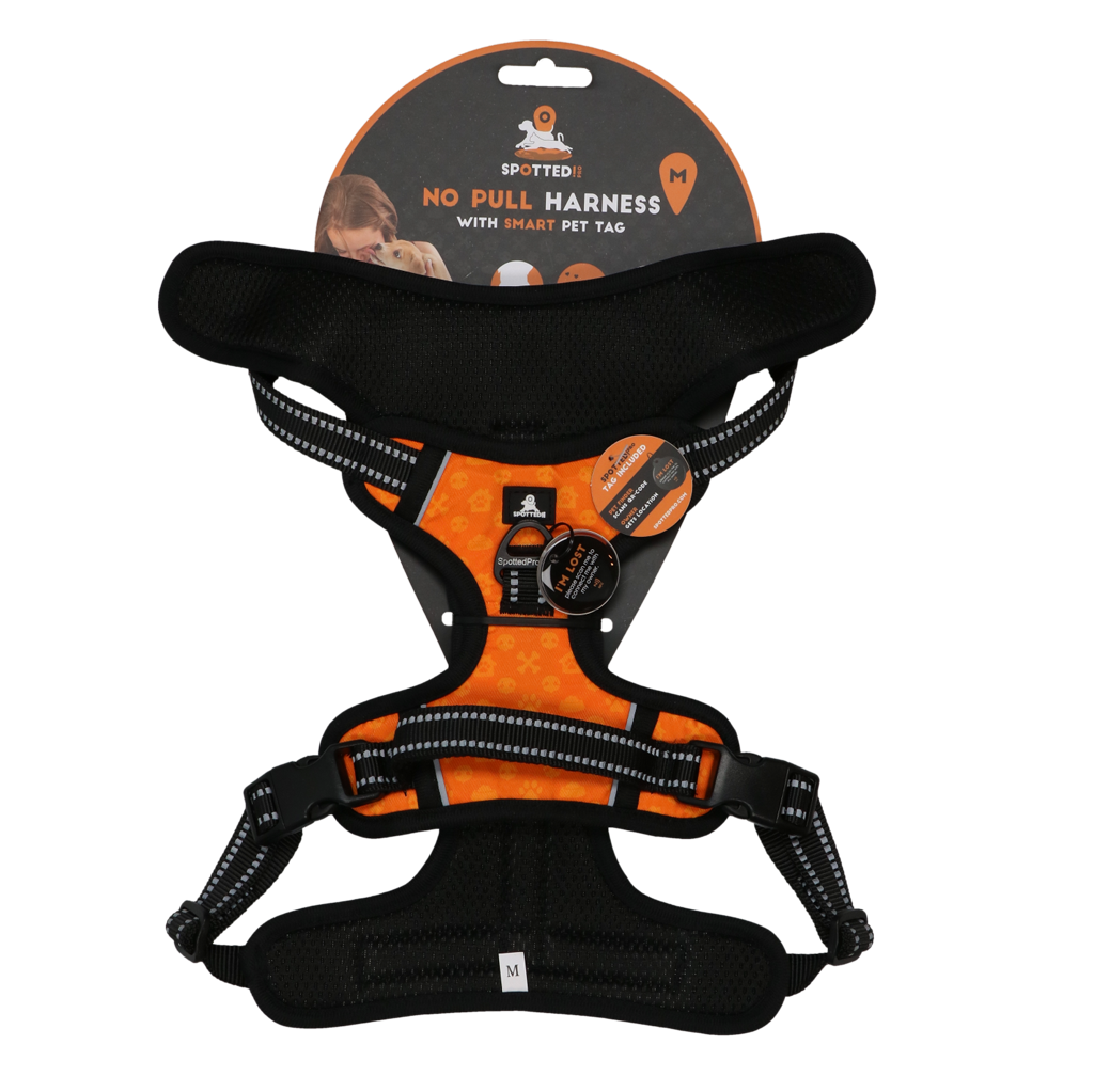Spotted! Pro No Pull Hundegeschirr, Orange, Größe M