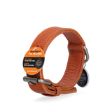 Spotted! Pro Lederhalsband aus Rindsleder, Cognac, hochwertig, robust