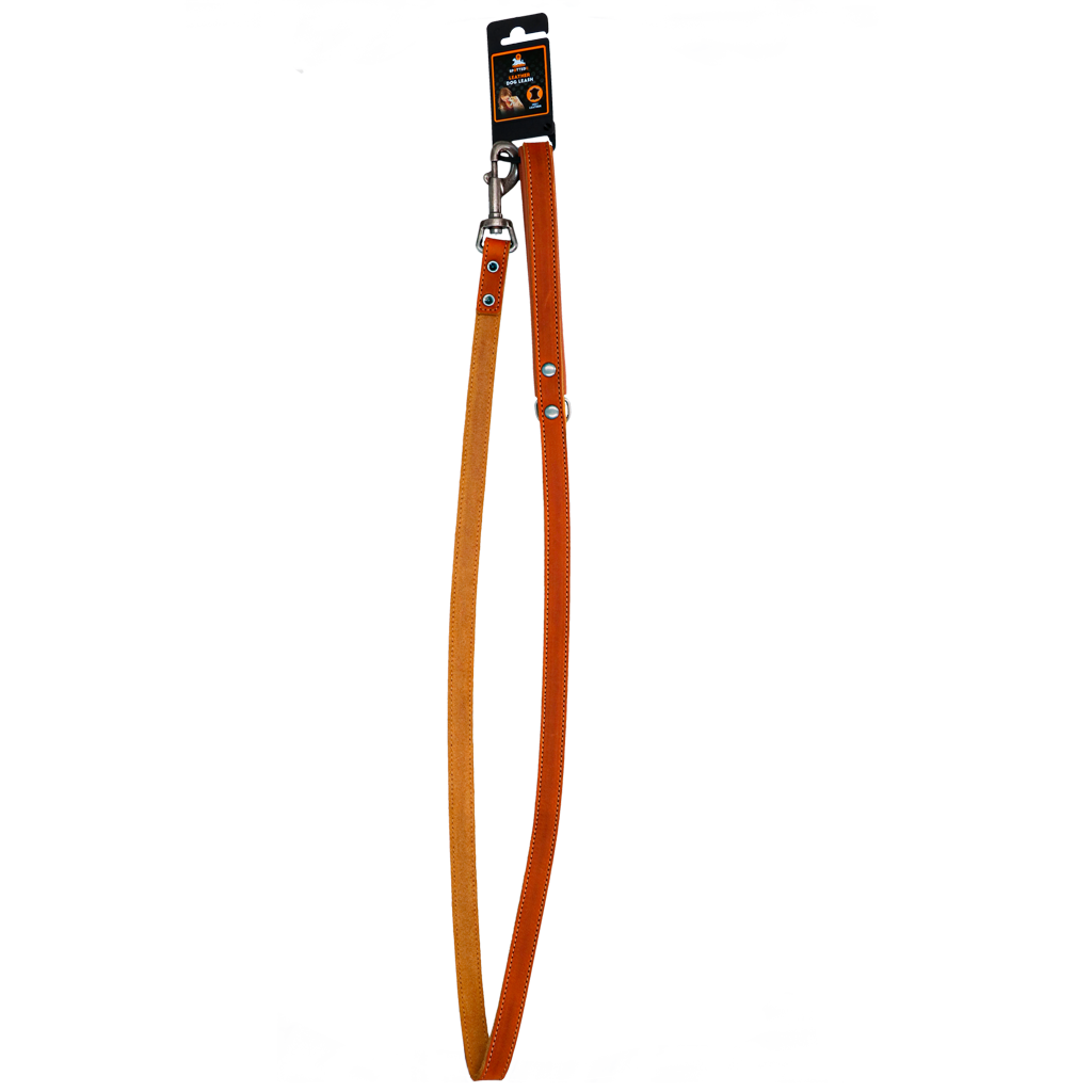 Spotted! Leder Hundeleine, Cognac, 1,8 cm, 130 cm