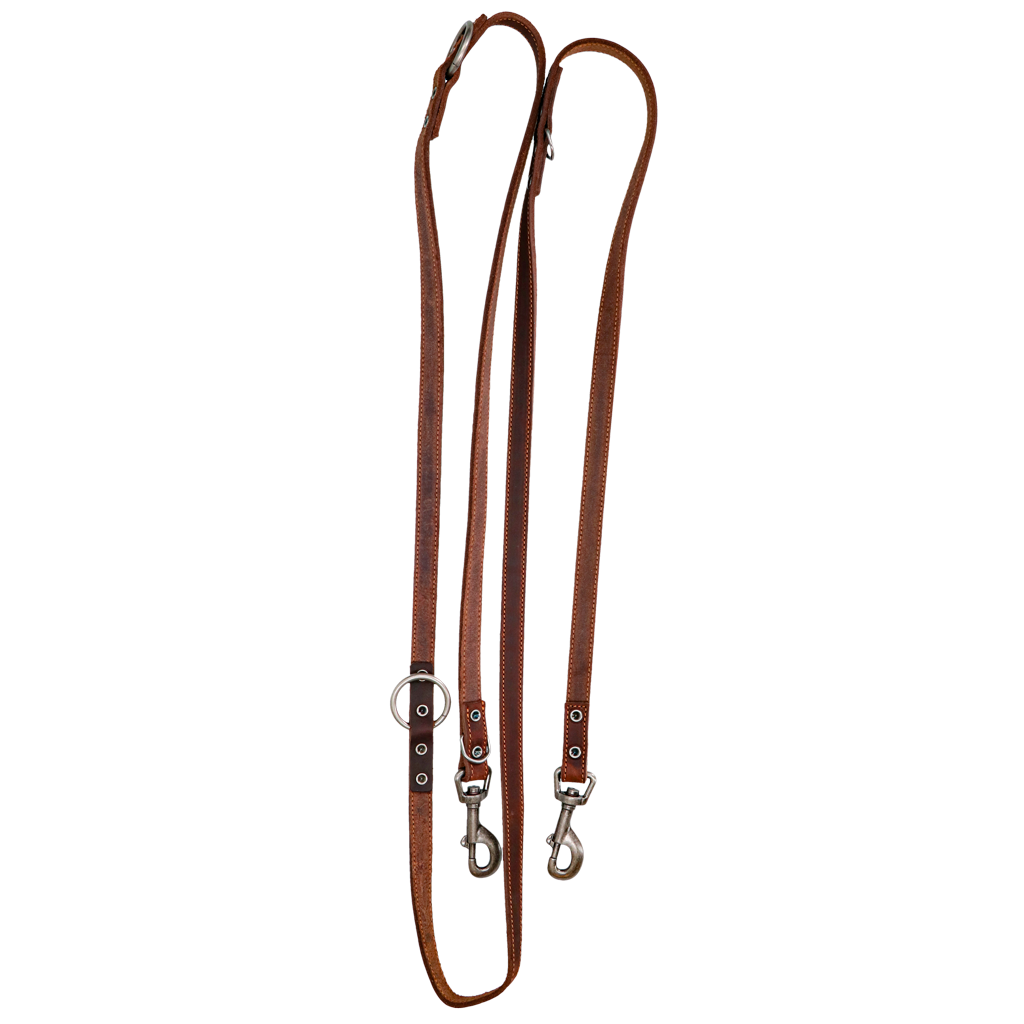 Spotted! Pro Hundetrainingsleine Rindsleder, braun, 1,6 x 250 cm