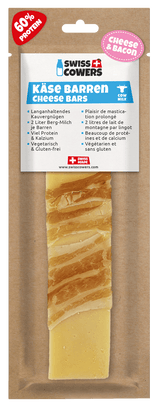 SwissCowers Käsestick für Hunde – mit Bacon 80g