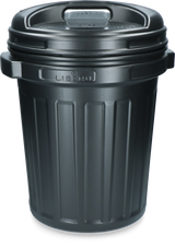 Futtertonne, Drehverschluss, 40 l, schwarz