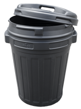 Futtertonne, Drehverschluss, 70 l, schwarz