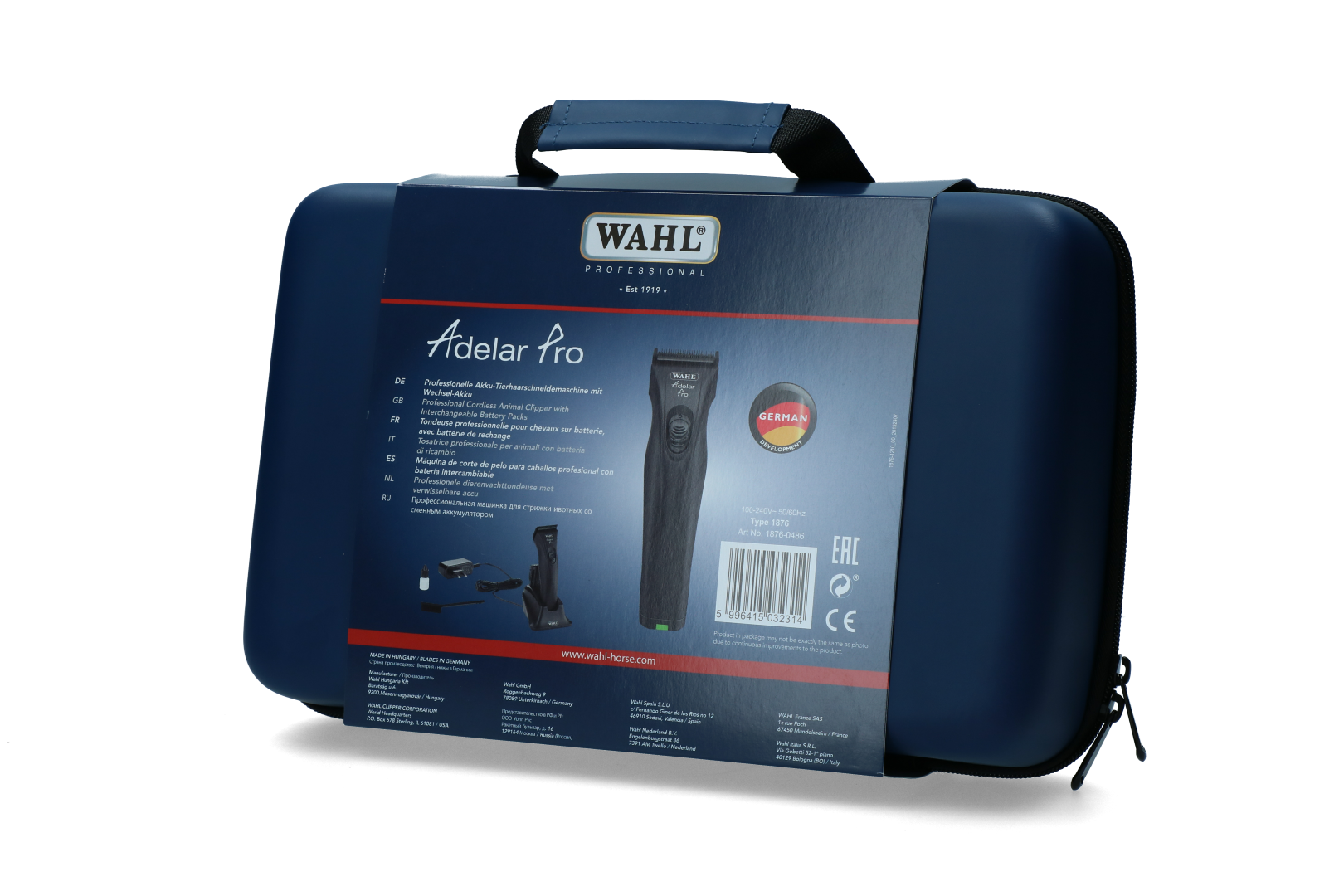 Wahl Adelar Pro Pferdetrimmer, kabellos, Schnittlänge 0,7–3 mm, Edelstahlmesser