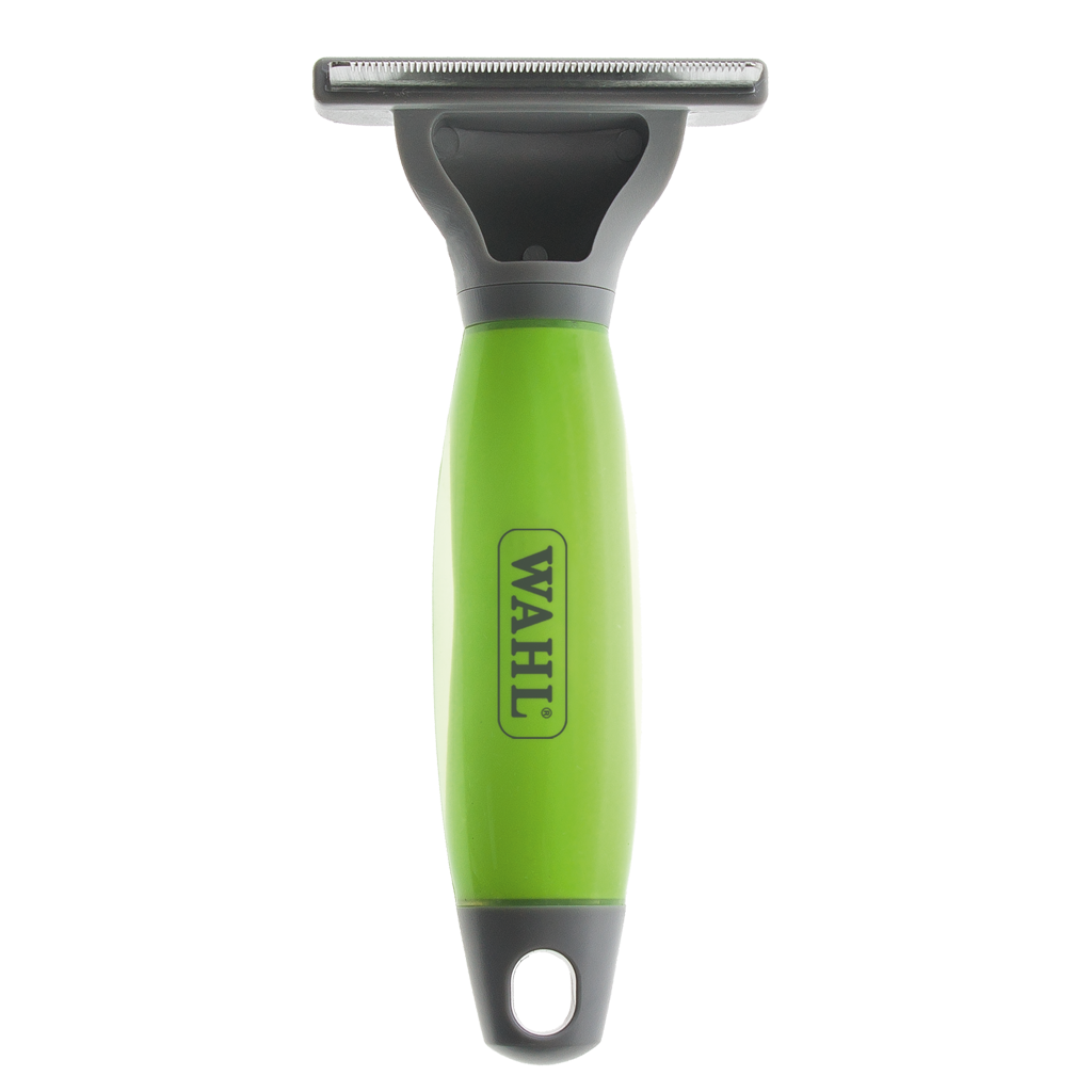 Wahl Deshedder Unterwollkamm, für kurzhaarige Hunde und Katzen, ergonomischer Gel-Griff