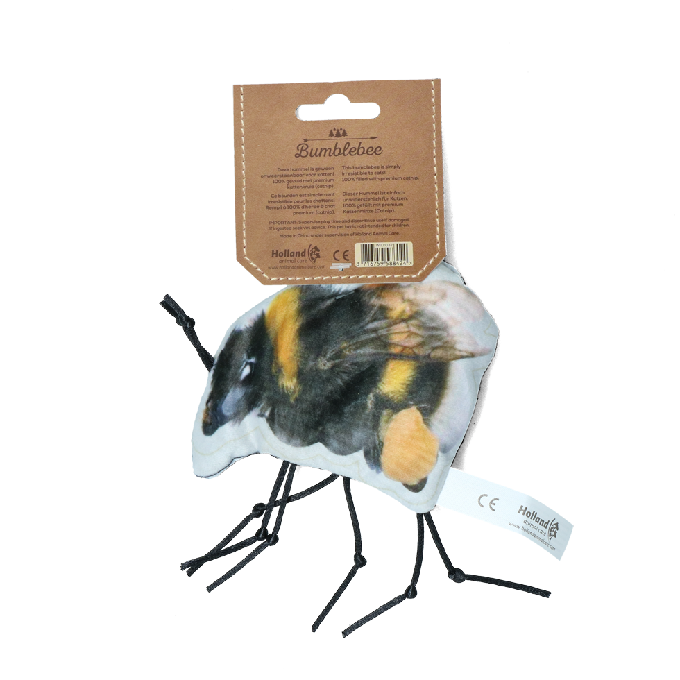 Katzenspielzeug Hummel, weiches Fell, Katzenminze